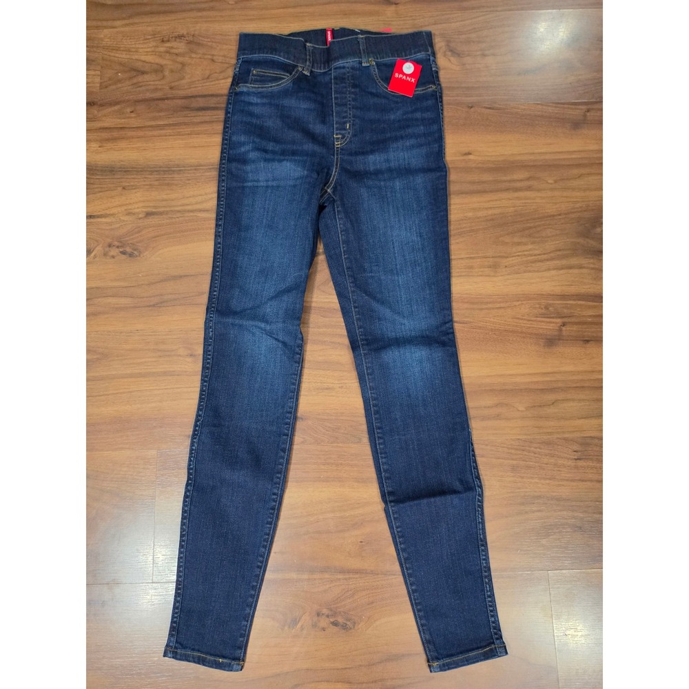 NWT Spanx Ankle Skinny Jeans S Tall Midnight Shade Pull On Denim 20342T